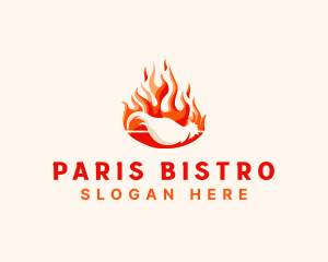 Chicken Flame Rotisserie logo design