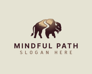 Buffalo Path Bison logo design