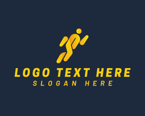 Coach - Athlete Running Sports logo design