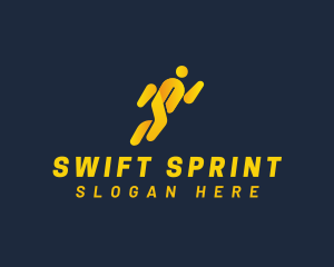 Athlete Running Sports logo design