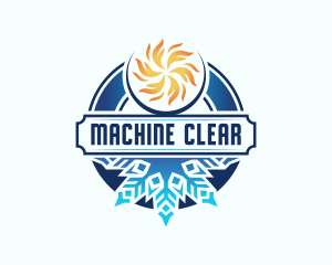 Exhaust - Snowlflake Cooling Flame logo design