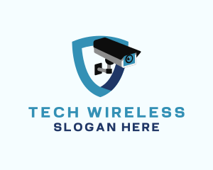 Wireless - Security Camera Shield logo design
