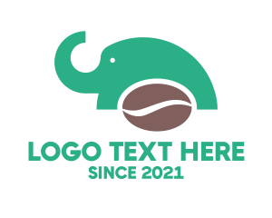 Outline - Elephant Coffee Bean logo design