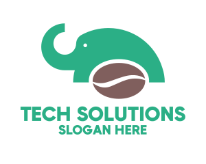 Elephant Coffee Bean Logo