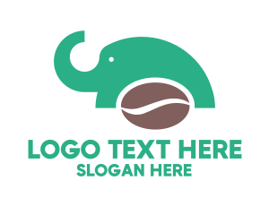 Elephant Coffee Bean Logo