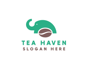 Elephant Coffee Bean logo design