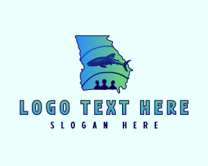 Map - Georgia Oceanic Aquarium logo design