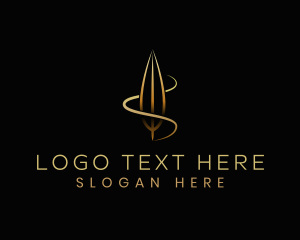 Calligraphy - Luxury Feather Quill logo design