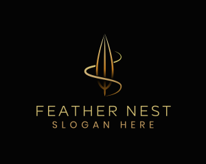 Luxury Feather Quill logo design