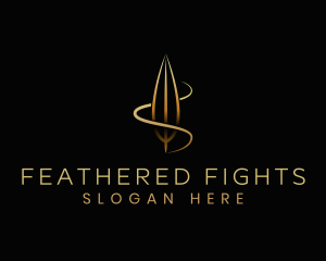 Luxury Feather Quill logo design