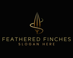 Luxury Feather Quill logo design