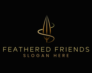 Luxury Feather Quill logo design