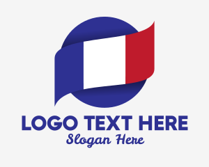 Flag - National French Flag logo design