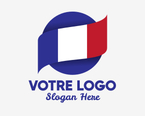 National French Flag  Logo