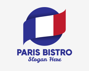 National French Flag  logo design