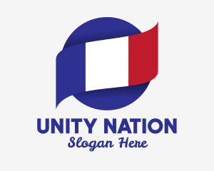 National French Flag  logo design