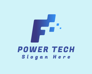 Pixel Letter F  Logo