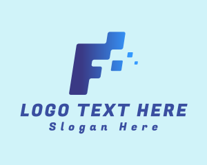 Pixel Letter F  Logo