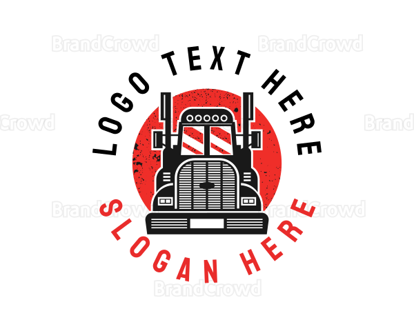 Grunge Truck Logistic Logo