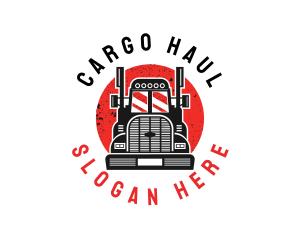 Grunge Truck Logistic logo design