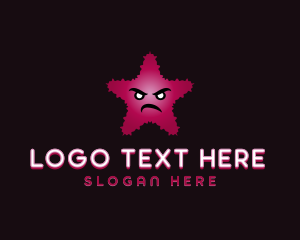 Earthworm - Mad Star Emoji logo design