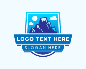 Vacation - Peak Mountain Hiking logo design