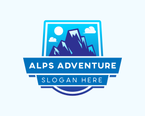 Alps - Peak Mountain Hiking logo design