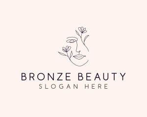 Flower Beauty Woman logo design