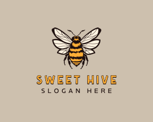 Bee Hornet Insect logo design