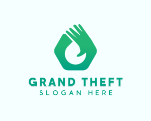 Green Hand Glove logo design