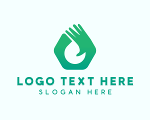 Modern - Hand Glove Droplet logo design