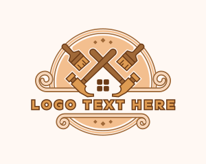 Carpenter - Hammer Paint House logo design