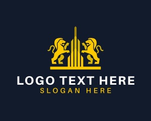 Wealth Management - Golden Lion Legal Firm logo design