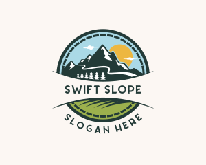 Slope - Mountain Forest Adventure logo design
