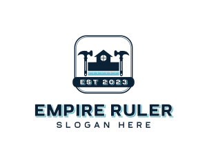 Ruler - Hammer House Construction logo design