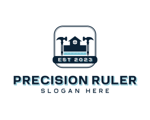 Ruler - Hammer House Construction logo design