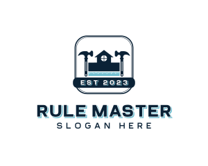 Ruler - Hammer House Construction logo design