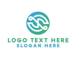 Letter S - Gradient S Outline Badge logo design