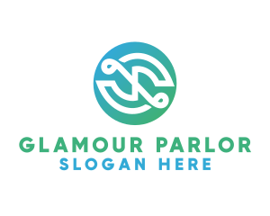 Parlor - Gradient S Outline Badge logo design