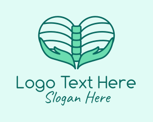 Love - Green Chiropractic Love logo design