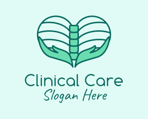 Green Chiropractic Love logo design