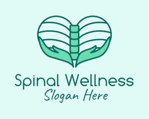 Green Chiropractic Love logo design