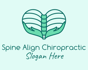 Green Chiropractic Love logo design