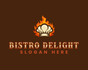 Flaming Chef Hat logo design