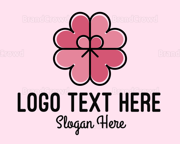 Heart Petal Ribbon Logo