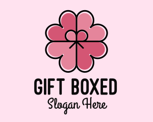 Heart Petal Ribbon logo design