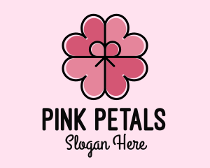 Heart Petal Ribbon logo design