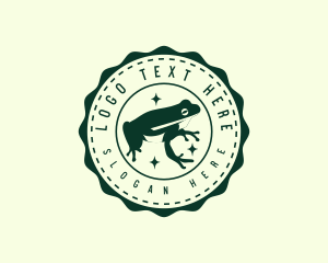 Badge - Eco Frog Animal logo design