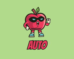 Super Apple Fruit  Logo