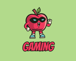 Super Apple Fruit  Logo